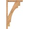 Ekena Millwork Merced Block Smooth Bracket w/ Offset Brace, Western Red Cedar, 3 1/2"W x 16"D x 28"H BKT0402X16X28MRC05SWR - alternate 4